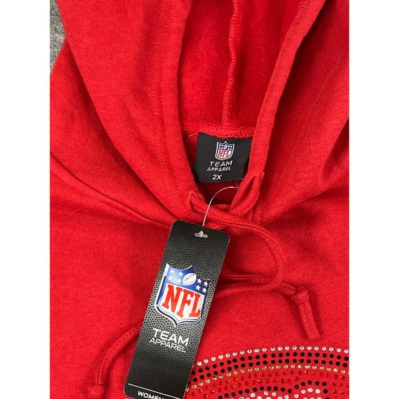 San Francisco 49ers Rhinestone Cropped Hoodie Women's XXL - Picture 6 of 10